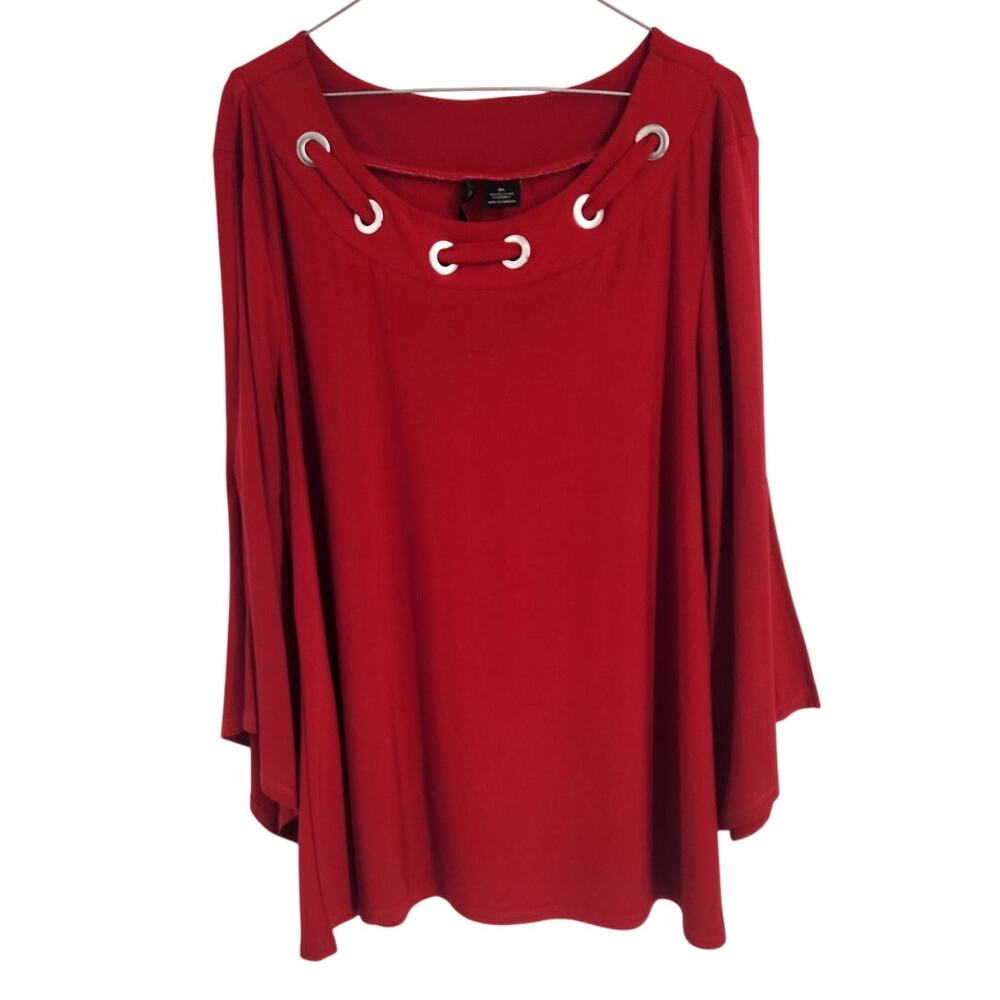 New Directions Red Flowy Top - Women's Size XL